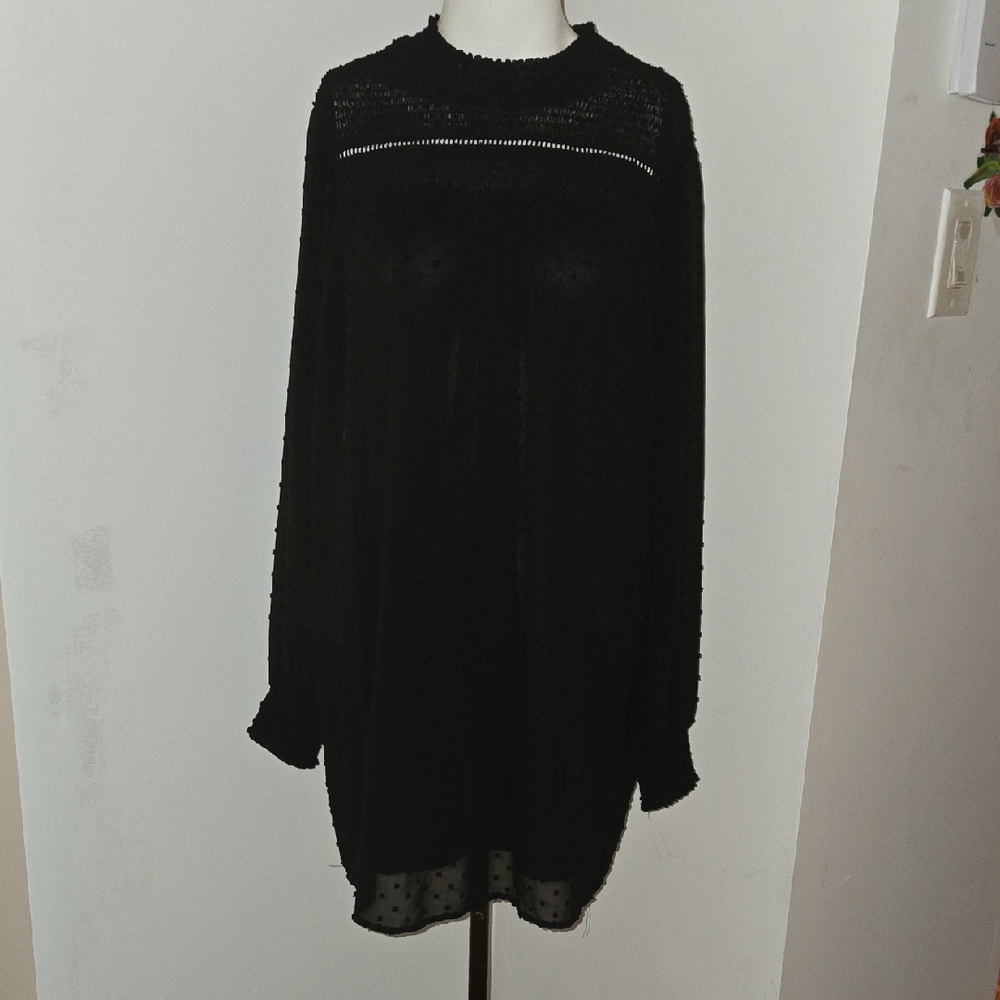Elegant Black Long Sleeve Dress